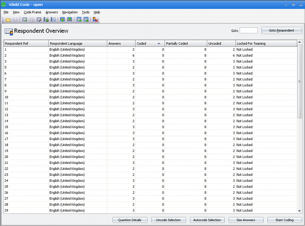 Respondent Overview