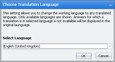 Choose Translation Language