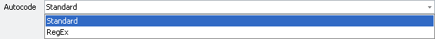 Select Autocode Type
