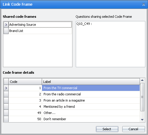 Link Code Frame